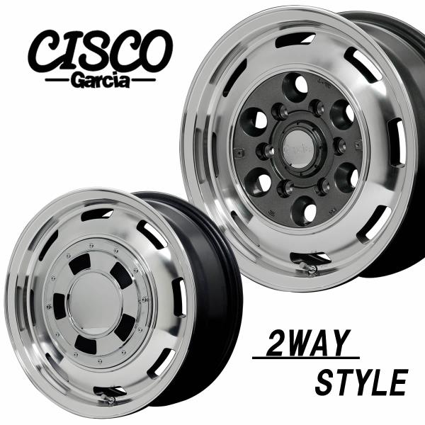 195/80R15×6J 139.7-6穴 +33 ブリヂストン ECOPIA RD-613 2022年製 GARCIA CISCO メタリックグレー 会社宛 在庫要確認 ハイエース