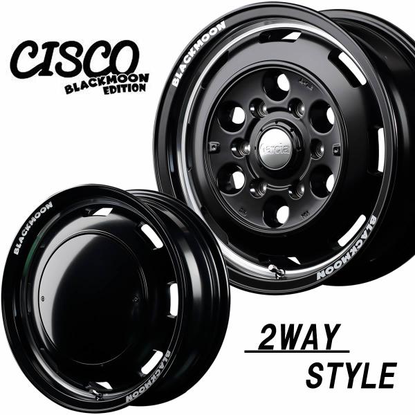 195/80R15×6J 139.7-6穴 +33 ブリヂストン ECOPIA RD-613 2022年製 Garcia CISCO BLACKMOON EDITION セミグロスブラック 会社宛