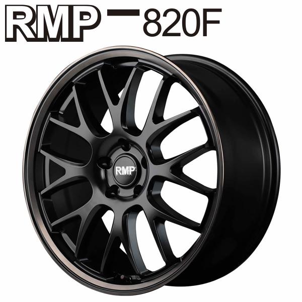 在庫要確認 会社宛  MID RMP 820F 18×7J 114.3-5穴 +48 セミグロスブラック/デュアルポリッシュ/ブロンズクリア NO,4560234988827